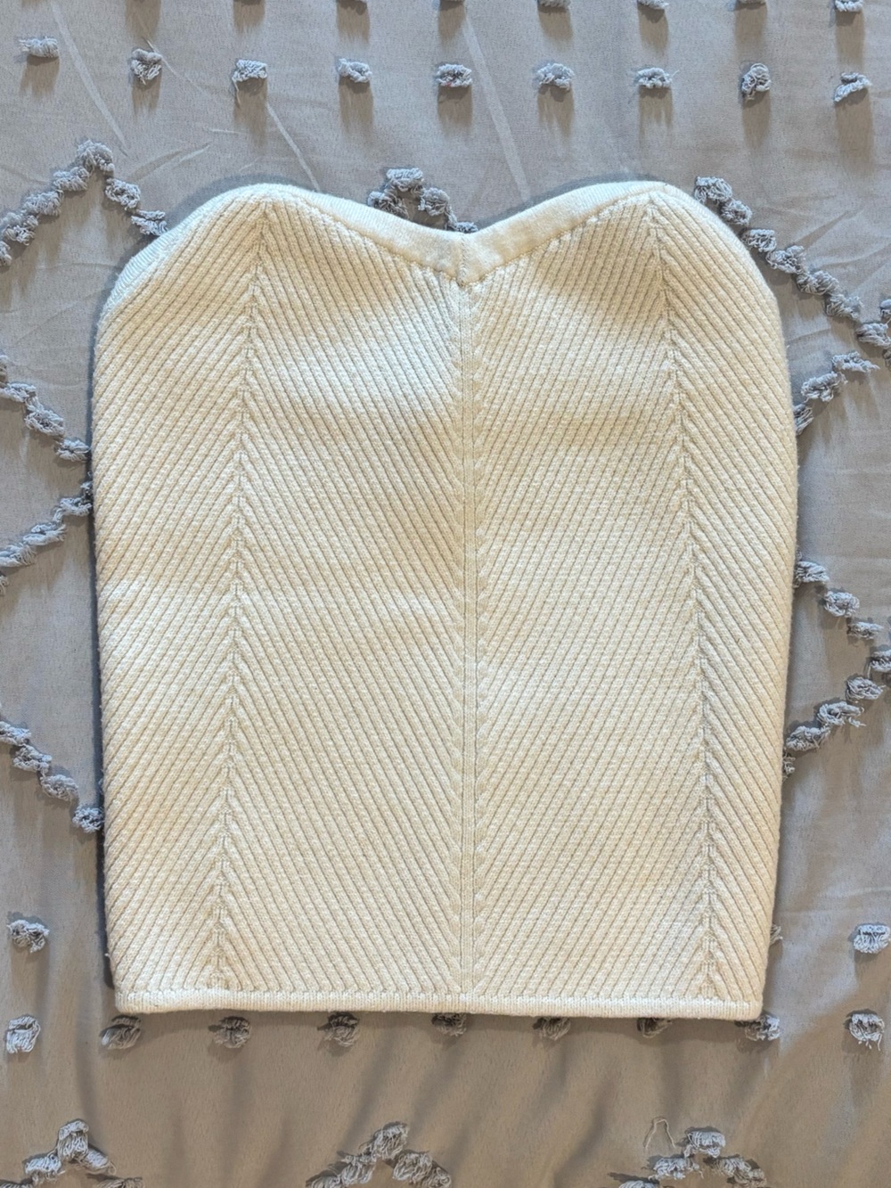 aerie Cream Ribbed Knit Tube Skirt